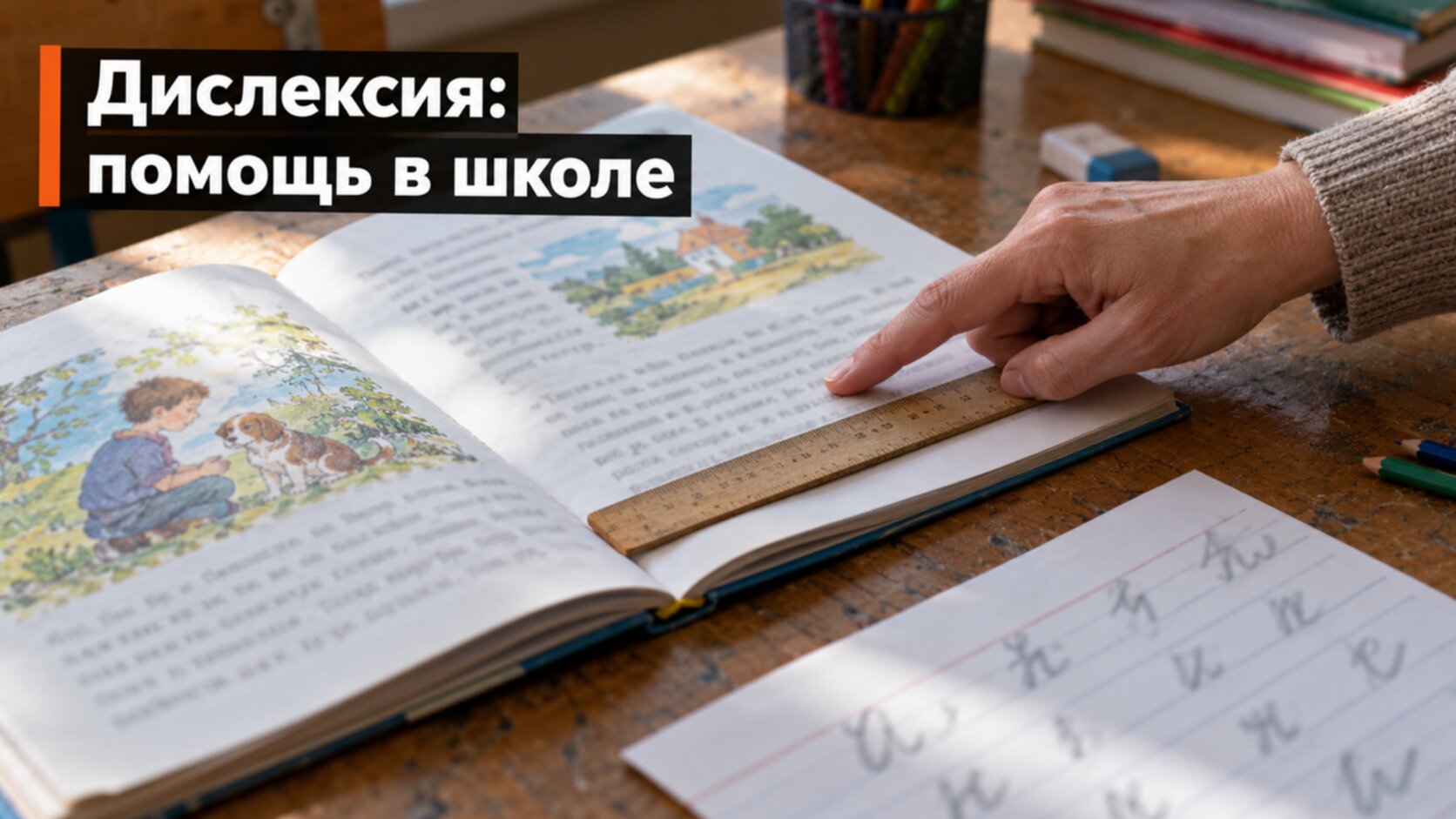 Чтение с линейкой под строкой: помощь ученику с дислексией в классе