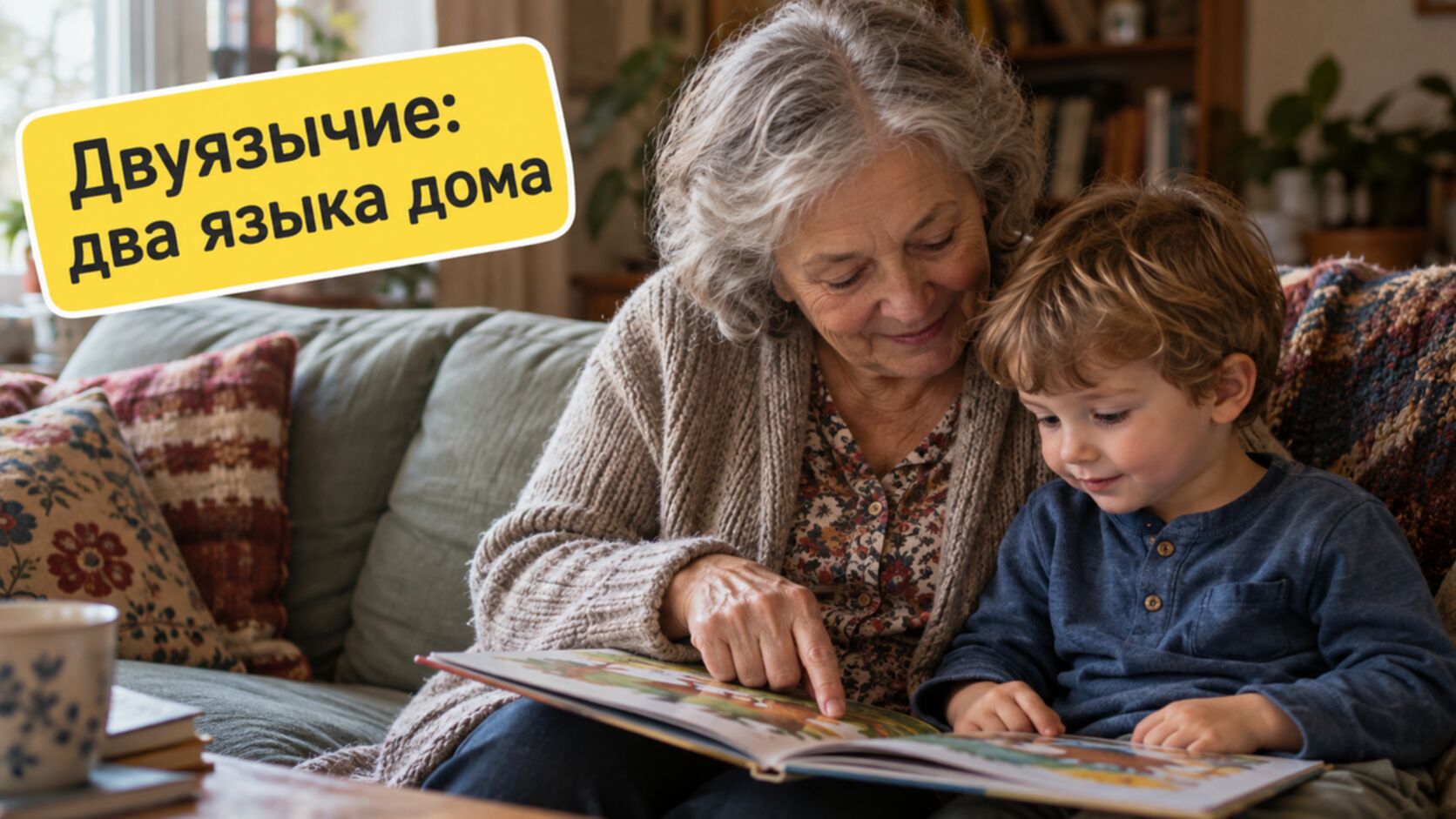 Бабушка читает внуку книжку: двуязычие и задержка речи