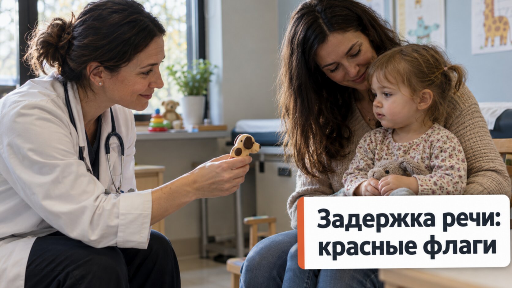 Врач и мама с малышом на приёме: двуязычие и задержка речи, красные флаги