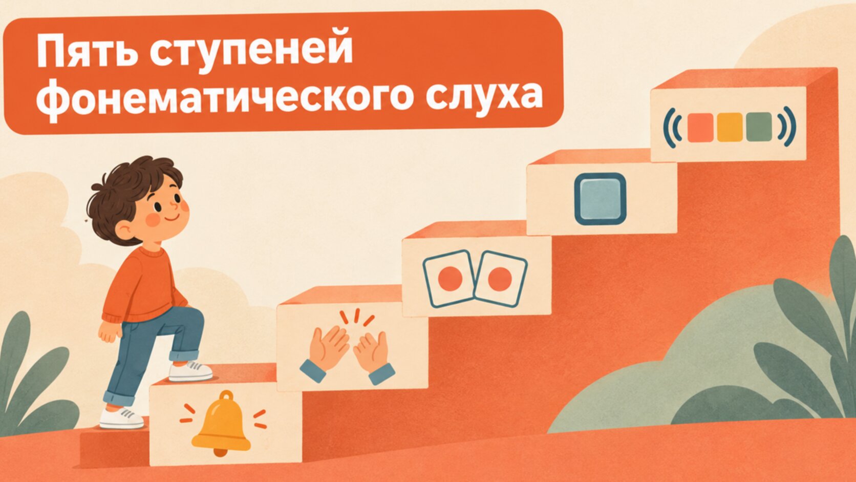 Фонематический слух, упражнения: лестница из пяти ступеней от неречевых звуков до звукового анализа
