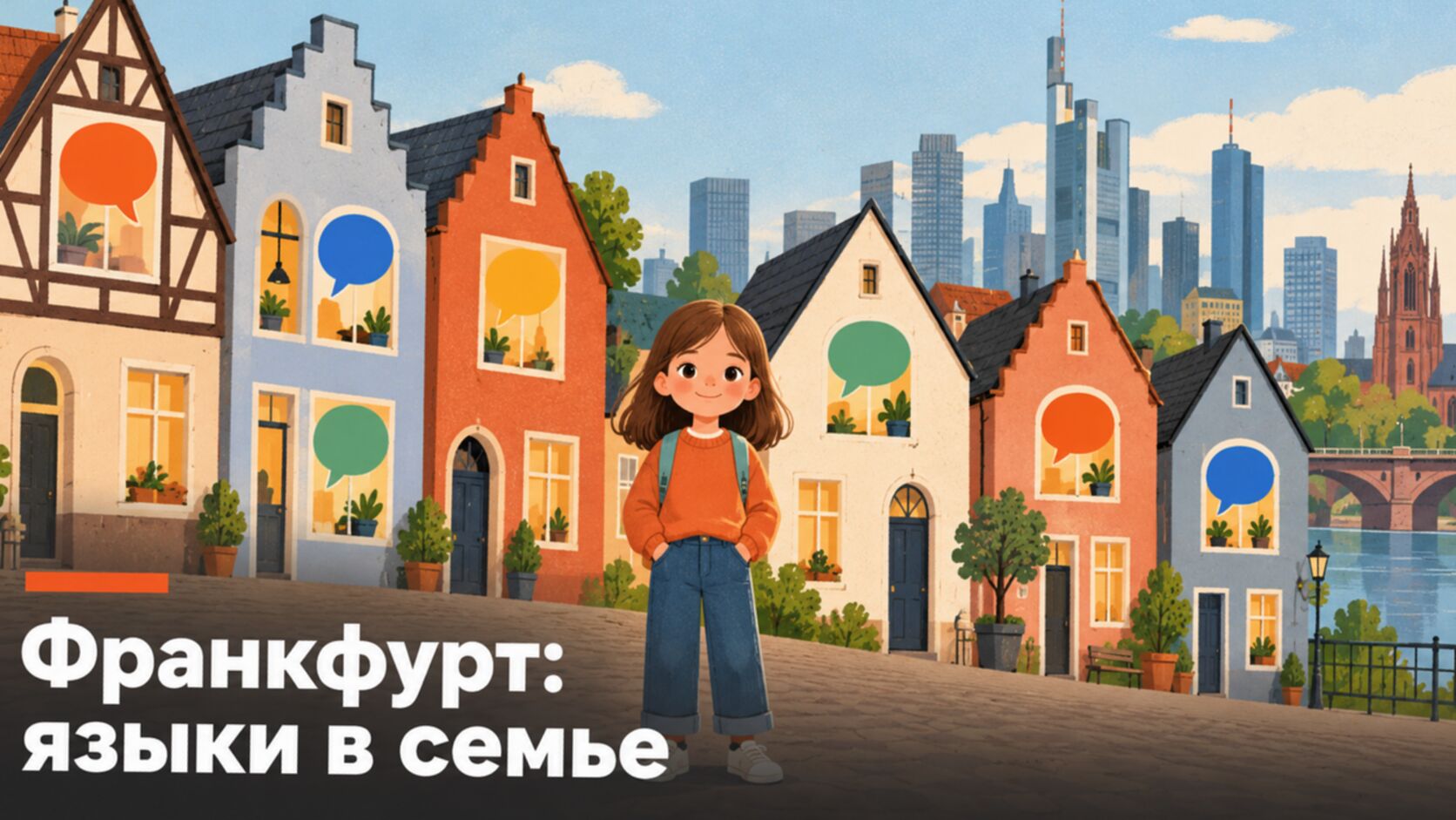 Многоязычные семьи Франкфурта: дома с разноцветными окнами-облачками
