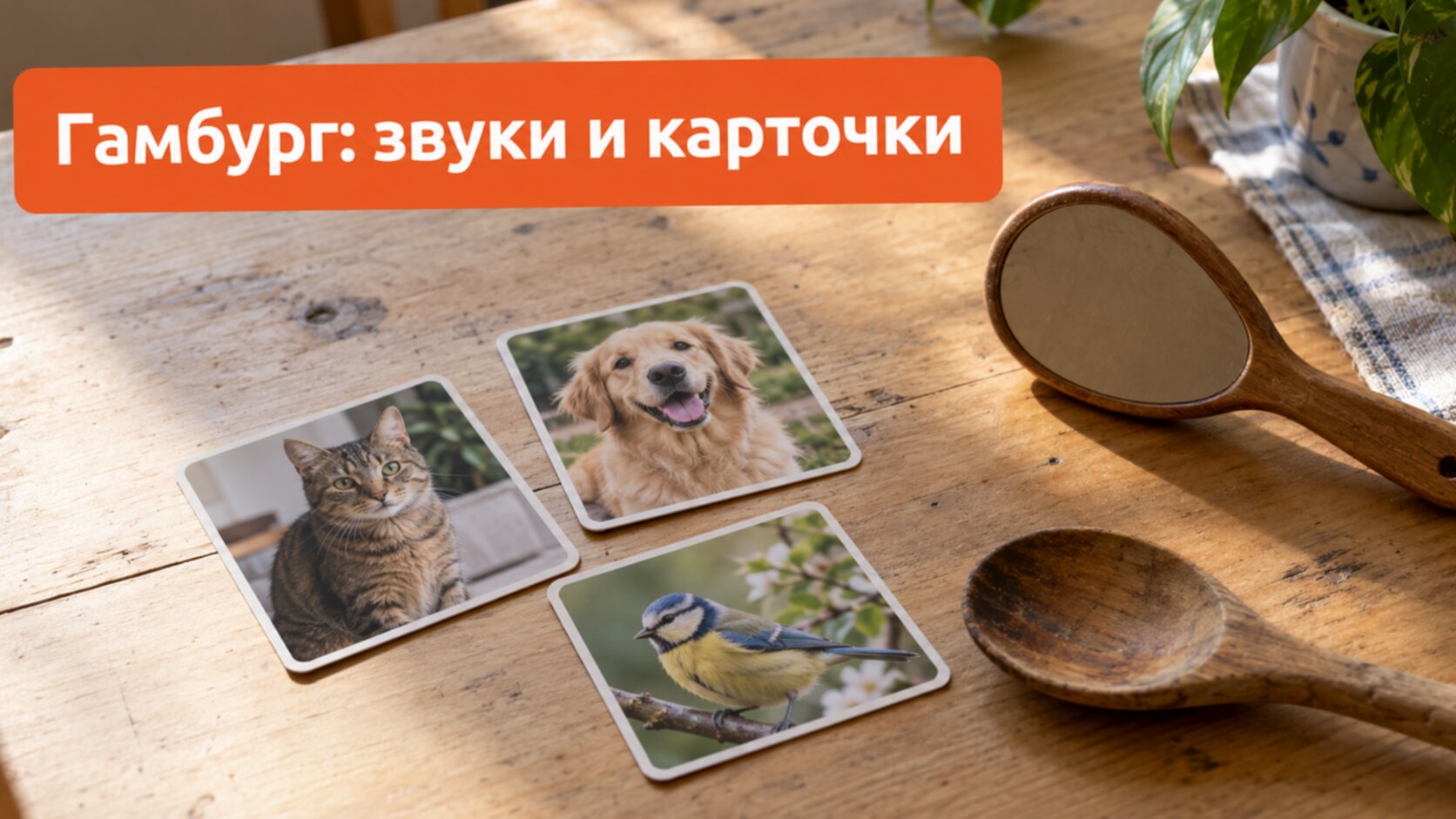 Карточки с картинками и зеркальце для занятий по звукам