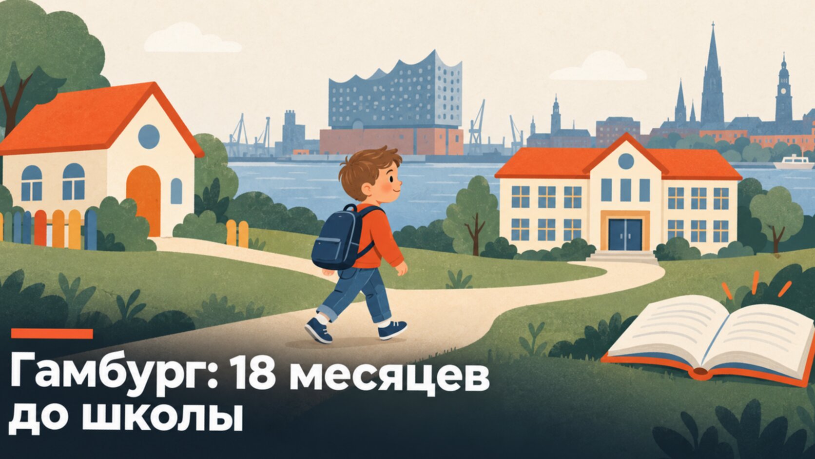 Путь ребёнка в Гамбурге от Kita до школы: схема трёх шагов