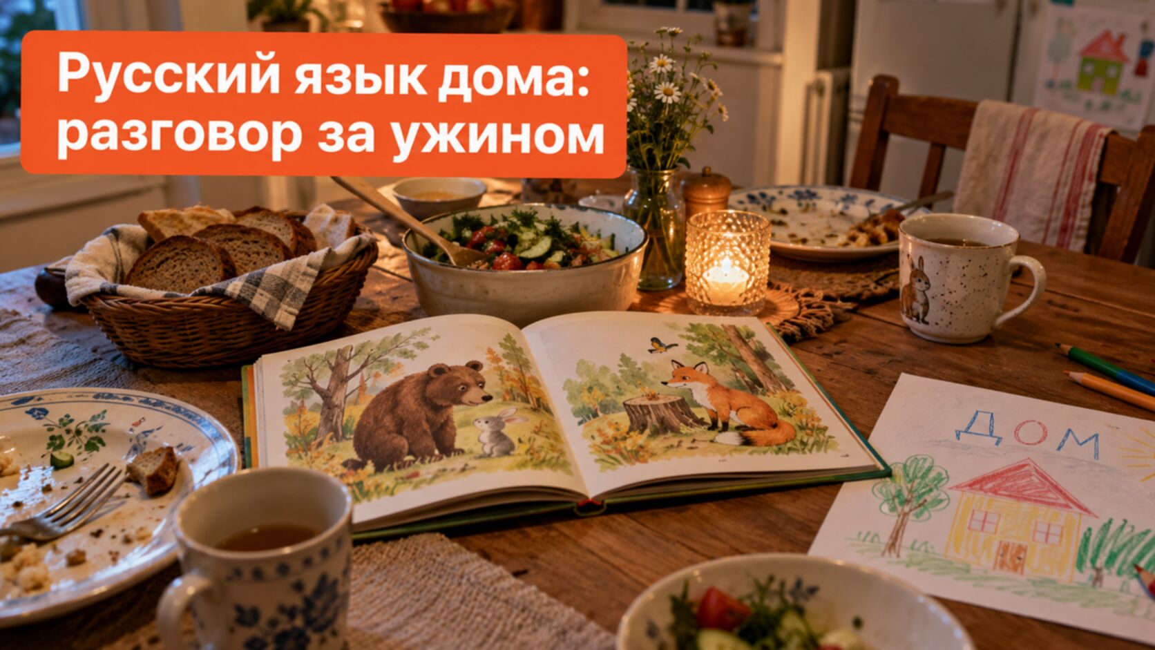 Как сохранить русский язык у ребёнка за границей: книжка и ужин на семейном столе