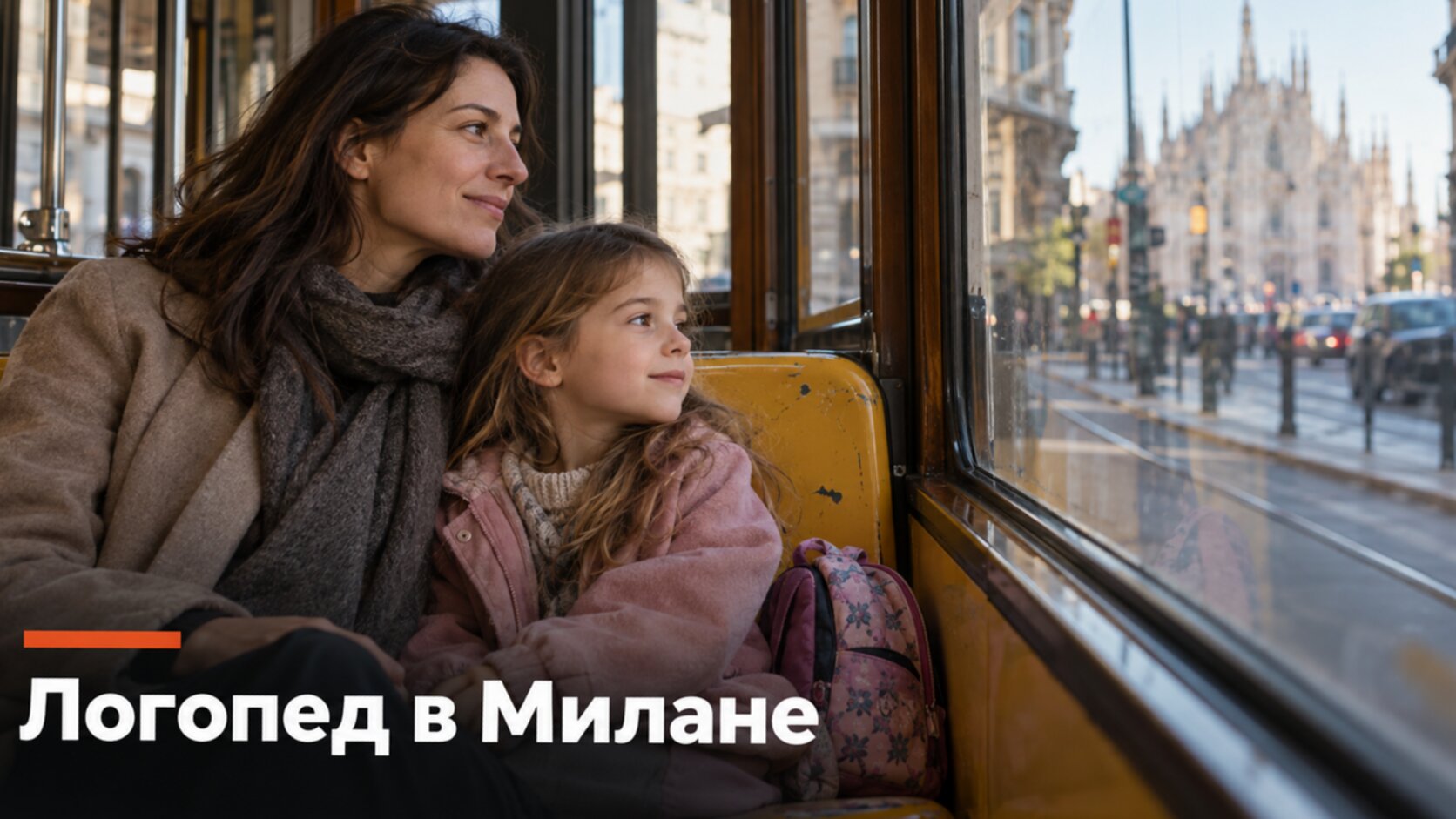 Русскоязычный логопед в Милане: мама с дочкой в трамвае