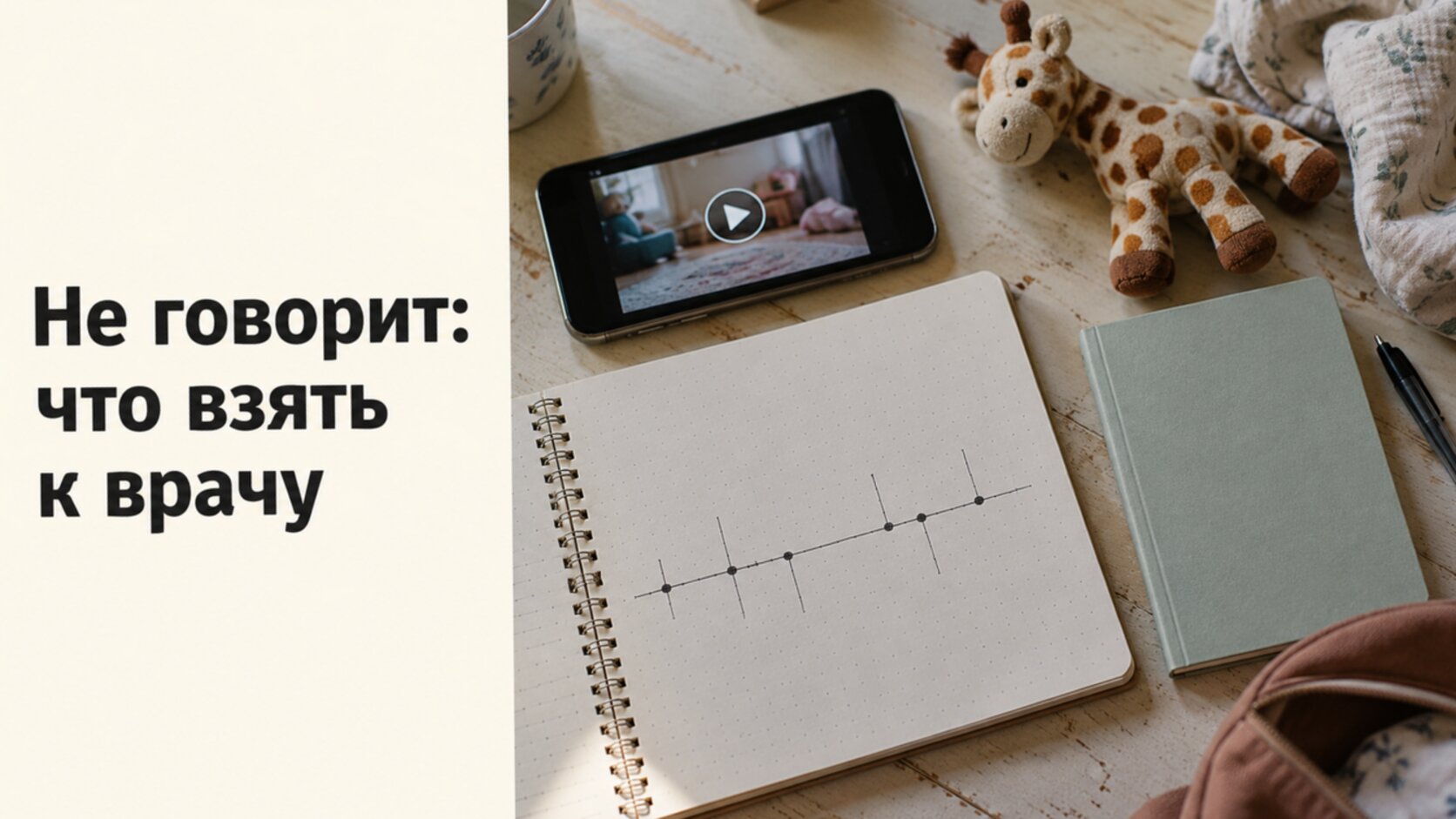 Блокнот, телефон с видео и медкарта ребёнка: что взять к врачу, если ребёнок не говорит в 3 года
