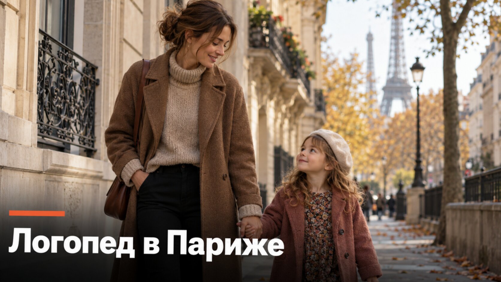Русскоязычный логопед в Париже: мама с дочкой на парижской улице