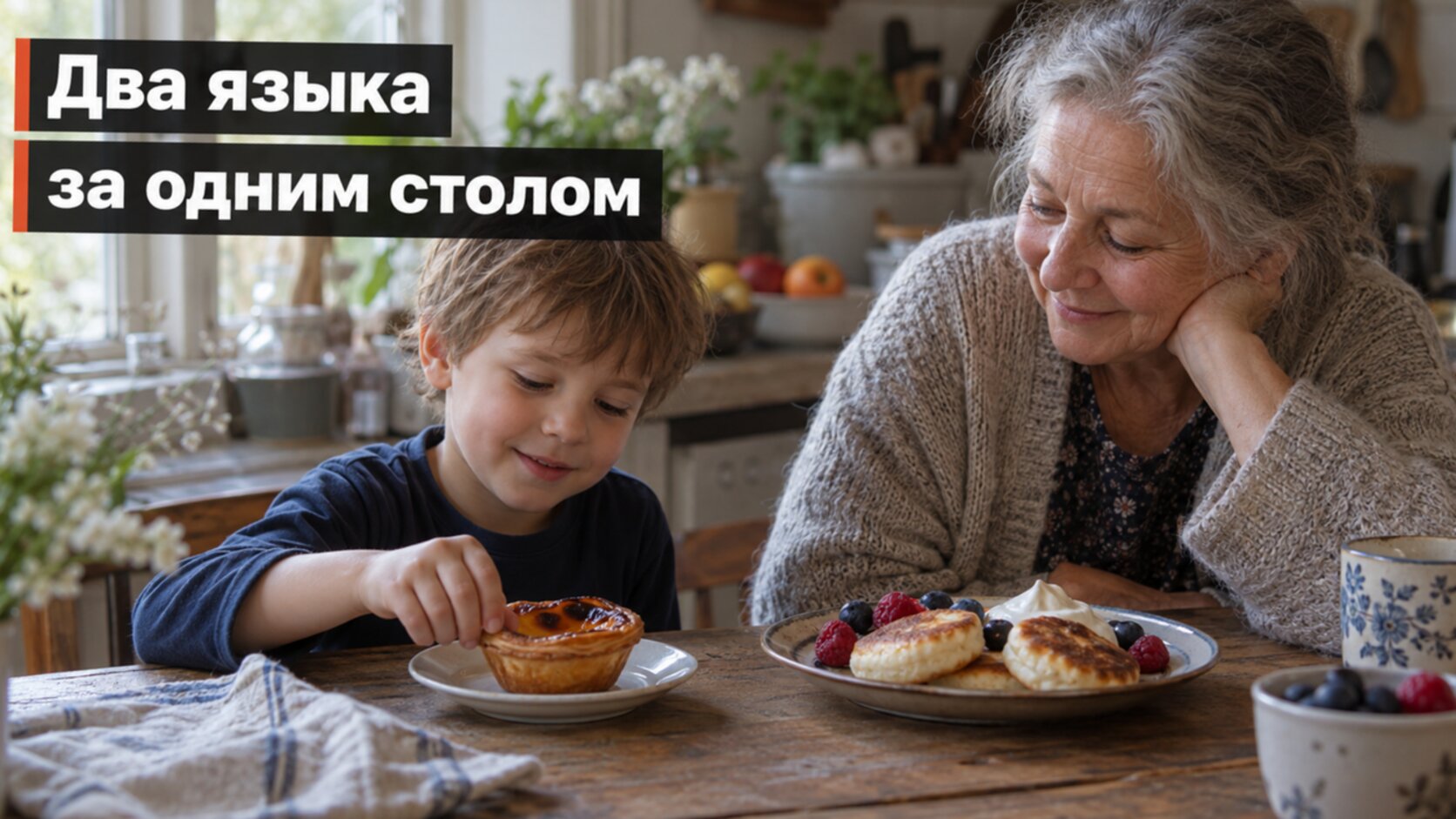Двуязычие в Португалии: семья за столом