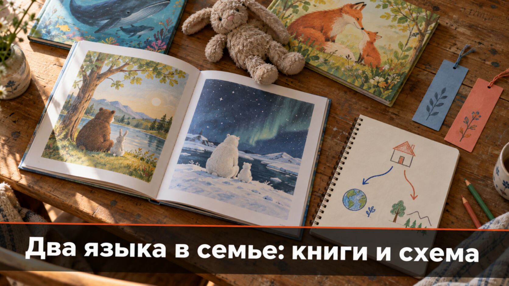 Книги на двух языках для семьи, где ребёнок смешивает языки