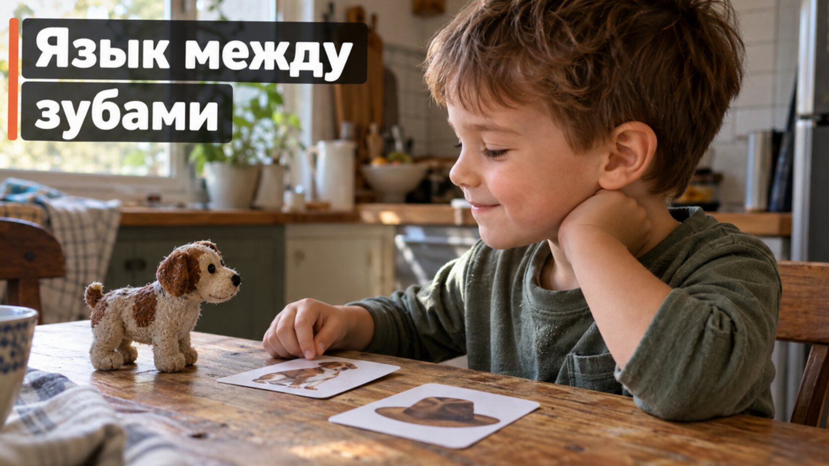 Шепелявость у ребёнка: мальчик говорит, кончик языка виден между зубами