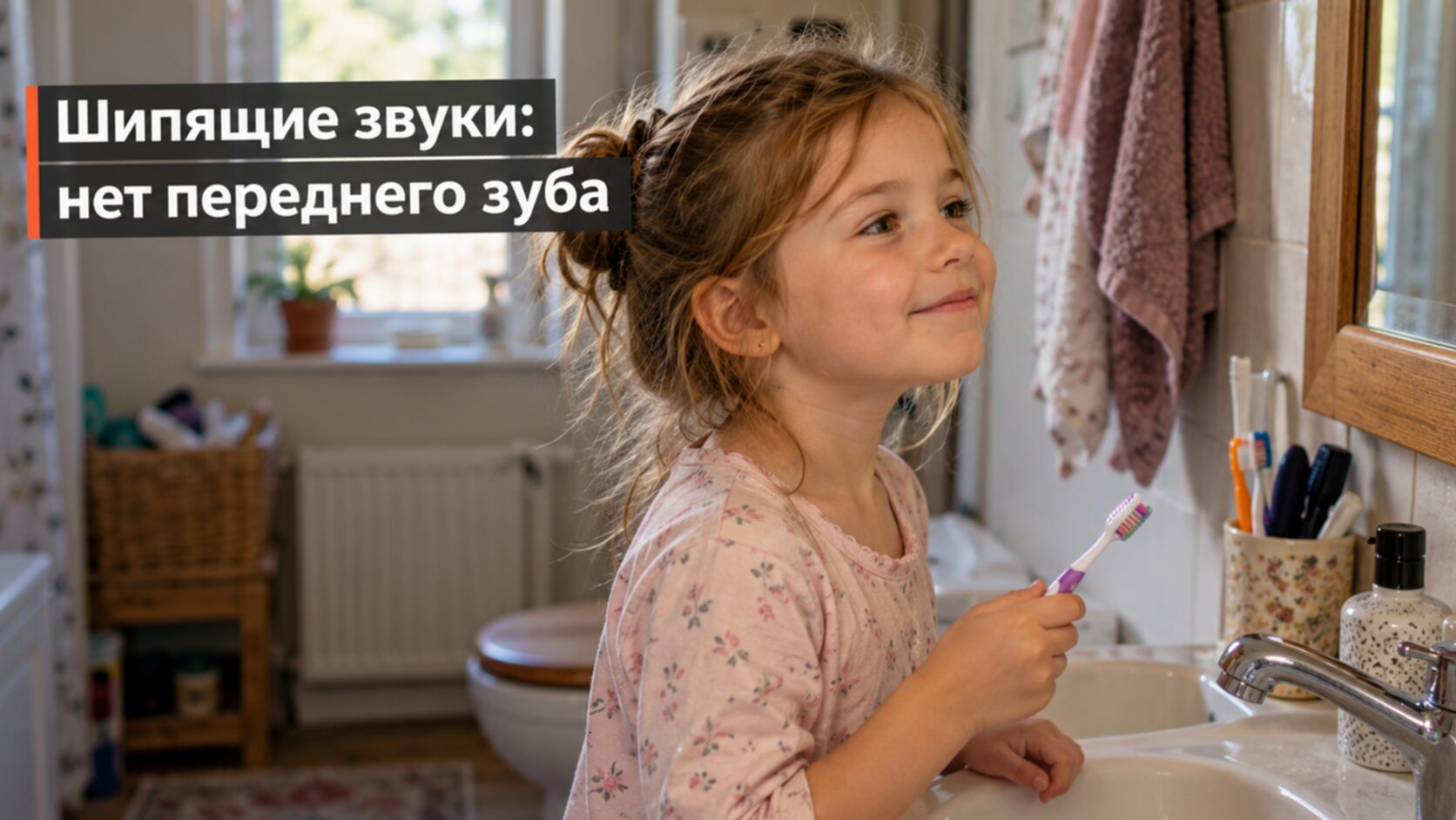 Девочка без переднего зуба: временная причина шепелявости