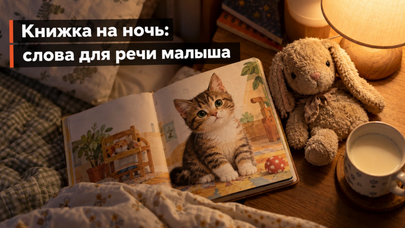 Книжка с одной картинкой и мишка перед сном: упражнения для речи малыша 2-3 года